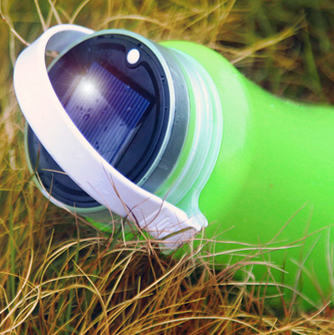 Solar Lantern Bottle LED Solar Bottle Lights - Collapsible Foldable Silicone Water Bottle Waterproof Rechargeable Camping Lantern LED Light with USB